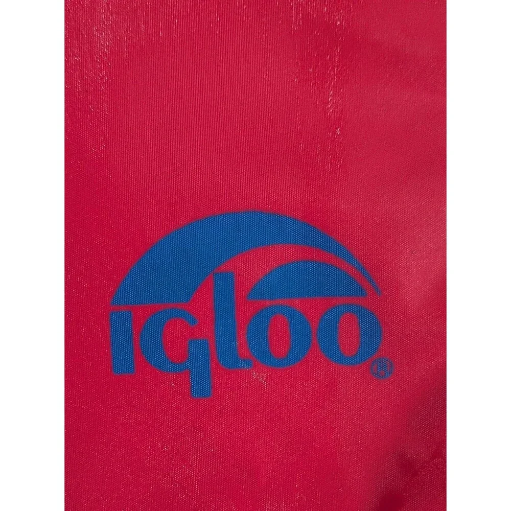 Red Vintage Igloo Soft-Sided Insulated Lunch Cooler Box Bag Primary Colors